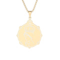 Our Lady of Fatima Engraved Necklace